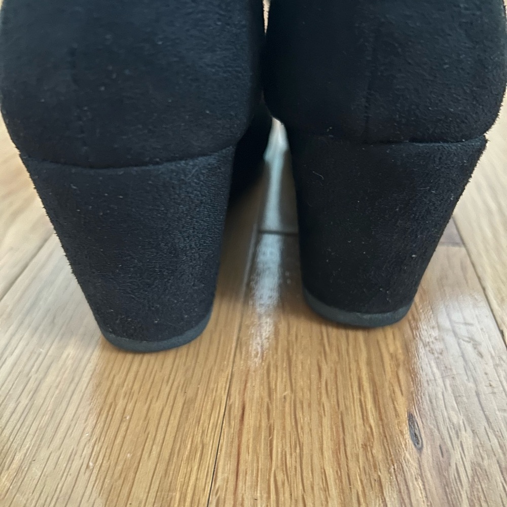 Black lace up wedges - Picture 5 of 5